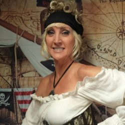 Christine Vernon, owner, operator and chief storyteller of Miss Chris' Inlet Walking Tours